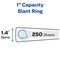 Avery Heavy Duty View 3 Ring Binders, 1" One Touch Slant Ring, 250-Sheet Capacity, 1.4 Inch Wide Spine, Great for Home, School Supplies, Office, or Organization Needs, White Binders (4-Pack of 79780)